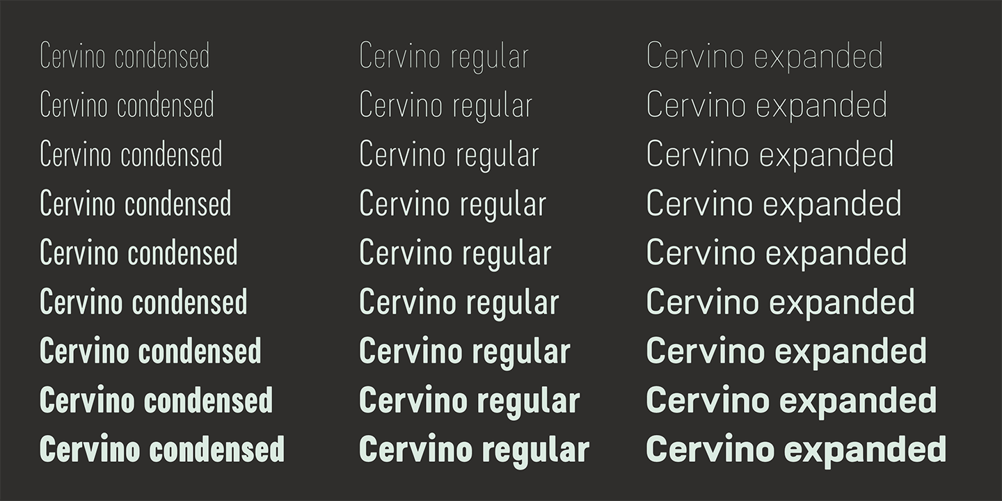 Пример шрифта Cervino #5
